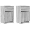 Image de vidaXL Tables de Chevet 2 pcs Sonoma Gris 39x35x65cm Bois d'ingénierie, Meuble de Chevet, Table d'appoint, Armoire de lit, Armoire de Chevet