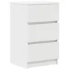 Image de vidaXL Table de Chevet avec 3 tiroirs Blanc 39x35x65 cm, Table d'appoint, Armoire de lit, Table d'appoint pour la Chambre, Table de Nuit, Table de lit