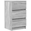 Image de vidaXL Table de Chevet avec 3 tiroirs Sonoma Gris 39x35x65 cm, Table d'appoint, Armoire de lit, Table d'appoint pour la Chambre, Table de Nuit