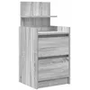 Image de vidaXL Table de Chevet avec 2 tiroirs Sonoma Gris 38x34x80 cm, Meuble de Chevet, Table d'appoint, Armoire de lit, Armoire de Chevet, Table de Nuit