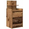 Image de vidaXL Table de Chevet avec 2 tiroirs Vieux Bois 38x34x80 cm, Meuble de Chevet, Table d'appoint, Armoire de lit, Armoire de Chevet, Table de Nuit