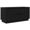 Image de vidaXL Meuble TV avec lumières LED chêne Noir 100x41x50 cm, Support TV, Meuble télé, Meuble multimédia, Banc TV, Meuble HiFi, Centre de Divertissement