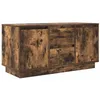 Image de vidaXL Meuble TV avec lumières LED chêne fumé 100x41x50 cm, Support TV, Meuble télé, Meuble multimédia, Banc TV, Meuble HiFi, Centre de Divertissement