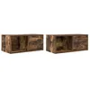 Image de vidaXL Meubles TV 2 pcs chêne fumé 60x31x25,5 cm Bois d'ingénierie, Banc TV, Meuble HiFi, Centre de Divertissement, Buffet TV, Meuble multimédia