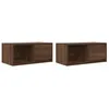 Image de vidaXL Meuble TV 2 pcs chêne Marron 60x31x25,5 cm Bois d'ingénierie, Banc TV, Meuble HiFi, Centre de Divertissement, Buffet TV, Meuble multimédia