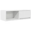 Image de vidaXL Meuble TV Blanc 80x31x25,5 cm Bois d'ingénierie, Banc TV, Meuble HiFi, Centre de Divertissement, Buffet TV, Meuble multimédia, Console TV