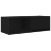 Image de vidaXL Meuble TV chêne Noir 80x31x25,5 cm Bois d'ingénierie, Banc TV, Meuble HiFi, Centre de Divertissement, Buffet TV, Meuble multimédia, Console TV