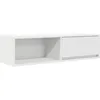 Image de vidaXL Meuble TV Blanc 100x31x25,5 cm Bois d'ingénierie, Banc TV, Meuble HiFi, Centre de Divertissement, Buffet TV, Meuble multimédia, Console TV