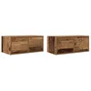 Image de vidaXL Meubles TV 2 pcs Vieux Bois 60x31x25,5 cm Bois d'ingénierie, Banc TV, Meuble HiFi, Centre de Divertissement, Buffet TV, Meuble multimédia
