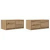 Image de vidaXL Meubles TV 2 pcs chêne Artisanal 60x31x25,5cm Bois d'ingénierie, Banc TV, Meuble HiFi, Centre de Divertissement, Buffet TV, Meuble multimédia