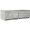 Image de vidaXL Meuble TV Gris béton 80x31x25,5 cm Bois d'ingénierie, Banc TV, Meuble HiFi, Centre de Divertissement, Buffet TV, Meuble multimédia, Console TV