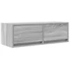Image de vidaXL Meuble TV Sonoma Gris 80x31x25,5 cm Bois d'ingénierie, Banc TV, Meuble HiFi, Centre de Divertissement, Buffet TV, Meuble multimédia, Console TV