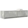Image de vidaXL Meuble TV Gris béton 100 x 31 x 25.5 cm Bois d'ingénierie, Solutions de Rangement pour Salon, Meuble TV Moderne, unités murales, étagères Pratiques, organisateurs élégants pour la Maison