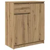 Image de vidaXL Buffet avec tiroir chêne Artisanal 71x35x84 cm Bois ingénierie, Meuble de Rangement, Buffet, Meuble d'entrée, Meuble Buffet