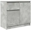 Image de vidaXL Buffet avec tiroir Gris béton 71x35x65 cm Bois d'ingénierie, Meuble de Rangement, Buffet, Meuble d'entrée, Meuble Buffet