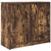 Image de vidaXL Buffet chêne fumé 85x34x76 cm Bois d'ingénierie, Meuble de Rangement, Meuble de Rangement de Cuisine, Meuble de Rangement de Salon