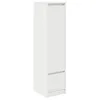 Image de vidaXL Buffet Haut Blanc 29,5x34x119,5 cm Bois d'ingénierie, Armoire, Armoire latérale, Armoire de Rangement Haute, Armoire de Rangement