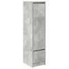 Image de vidaXL Buffet Haut Gris béton 29,5x34x119,5 cm Bois d'ingénierie, Armoire, Armoire latérale, Armoire de Rangement Haute, Armoire de Rangement