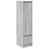 Image de vidaXL Buffet Haut Sonoma Gris 29,5x34x119,5 cm Bois d'ingénierie, Armoire, Armoire latérale, Armoire de Rangement Haute, Armoire de Rangement