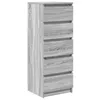 Image de vidaXL Buffet avec tiroirs Sonoma Gris 37,5x35x99 cm Bois d'ingénierie, Meuble de Rangement, Armoire de Buffet, Meuble d'entrée, Meuble Buffet