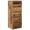 Image de vidaXL Buffet avec tiroirs Vieux Bois 37,5x35x99 cm Bois d'ingénierie, Meuble de Rangement, Armoire de Buffet, Meuble d'entrée, Meuble Buffet