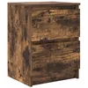 Image de vidaXL Meuble TV chêne fumé 40x35x54 cm Bois d'ingénierie, Banc TV, Meuble HiFi, Centre de Divertissement, Buffet TV, Meuble multimédia, Console TV