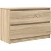 Image de vidaXL Meuble TV chêne Sonoma 80x35x54 cm Bois d'ingénierie, Banc TV, Meuble HiFi, Centre de Divertissement, Buffet TV, Meuble multimédia, Console TV