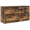 Image de vidaXL Meuble TV chêne fumé 100x35x54 cm Bois d'ingénierie, Banc TV, Meuble HiFi, Centre de Divertissement, Buffet TV, Meuble multimédia, Console TV