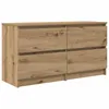 Image de vidaXL Meuble TV chêne Artisanal 100x35x54 cm Bois d'ingénierie, Banc TV, Meuble HiFi, Centre de Divertissement, Buffet TV, Meuble multimédia