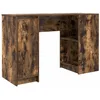 Image de vidaXL Bureau chêne fumé 120x42x76 cm bois d'ingénierie, bureau d'écriture, bureau d'ordinateur, bureau à domicile, bureau d'étude, bureau de travail