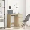 Image de vidaXL Bureau chêne Sonoma 86x49x76 cm bois d'ingénierie
