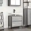 Image de vidaXL Meuble de salle de bain avec lavabo et tiroirs 60x34,5x60 cm