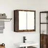 Image de vidaXL Armoire murale de salle de bain miroir chêne fumé 60x21x60 cm