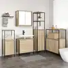 Image de vidaXL Ensemble de mobilier de salle de bain avec étagère 5 pcs Beige