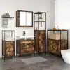 Image de vidaXL Ensemble de mobilier de salle de bain avec étagère 5 pcs Marron