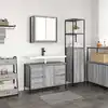 Image de vidaXL Ensemble de mobilier de salle de bain 2 pcs Gris sonoma et Noir