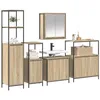 Image de vidaXL Ensemble de mobilier de Salle de Bain avec étagère 5 pcs, Meuble de Salle de Bain stylé, Rangement Industriel, Cabinet rectangulaire Robuste, Station Moderne pour Le Soin
