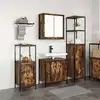 Image de vidaXL Ensemble de mobilier de salle de bain 3 pcs Chêne fumé et noir
