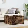 Image de vidaXL Table basse avec tiroirs chêne fumé 70,5x70x40 cm