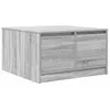 Image de vidaXL Table Basse avec tiroirs Sonoma Gris 70,5x70x40 cm, Table Centrale, Table de canapé, Table d'accent, Table d'appoint, Table de Salon