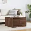 Image de vidaXL Table basse avec tiroirs chêne marron 70,5x70x40 cm