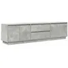 Image de vidaXL Meuble TV avec lumières LED Gris béton 193,5x41x50 cm, Support TV, Meuble télé, Meuble multimédia, Banc TV, Meuble HiFi
