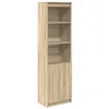 Image de Armoire de rangement vidaXL Sonoma en chêne 50x35x180 cm, 5 étagères, 60 kg max, montage au sol, brute, rustique