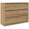 Image de vidaXL Buffet chêne Artisanal 100x35x76 cm Bois d'ingénierie, Armoire de Rangement, Meuble d'entrée, Meuble d'appoint, Meuble de Rangement de Cuisine