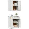Image de vidaXL Ensemble de mobilier de Salle de Bain avec étagère Vigo 2 pcs, Rangement Salon, Buffet Rustique en Bois, Meuble Pratique, Design Fonctionnel, Gain de Place pour intérieur