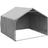 Image de vidaXL Niche d'extérieur pour Chien avec Couvercle 2 x 2 x 1,5 m en Acier galvanisé