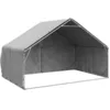 Image de vidaXL Niche d'extérieur pour Chien avec Couvercle, 3 x 2 x 1,9 m, Acier galvanisé