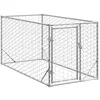 Image de vidaXL Niche d'extérieur pour Chien avec Porte, 2 x 1 x 1 m, Acier galvanisé