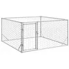 Image de vidaXL Niche d'extérieur pour Chien avec Porte, 2 x 2 x 1 m, Acier galvanisé