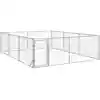 Image de vidaXL Niche d'extérieur pour chien avec porte, 3 x 4 x 1 m, acier galvanisé